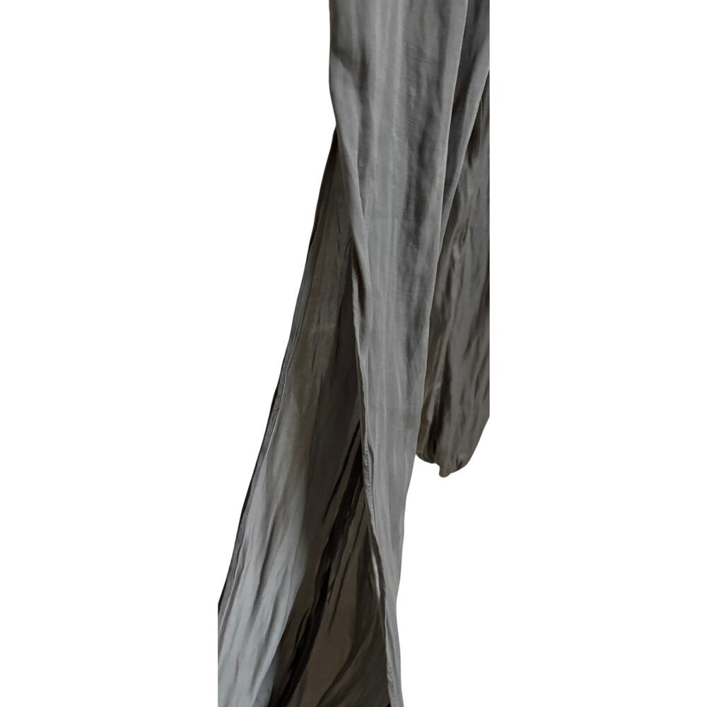 Mustard Seed Gray Satin Jogger Pants Womens Slit Small Boho Lounge Tassel EUC - Picture 4 of 8